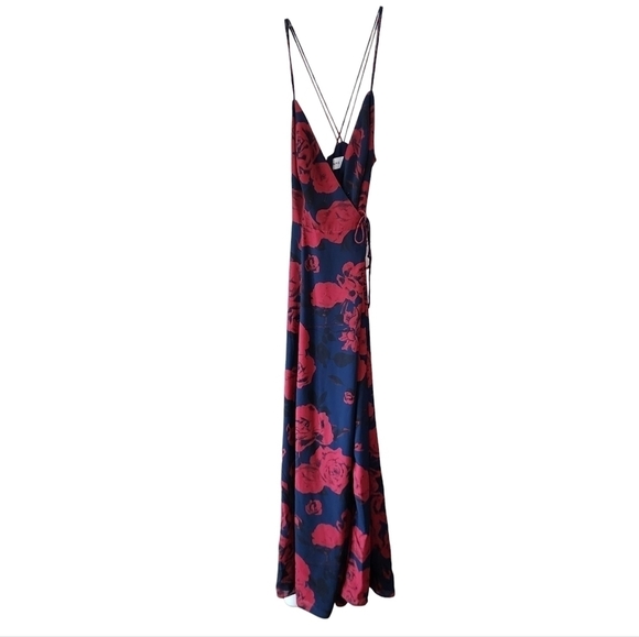FAME AND PARTNERS Rose Print Maxi Dress mcfp2011p - Picture 2 of 9